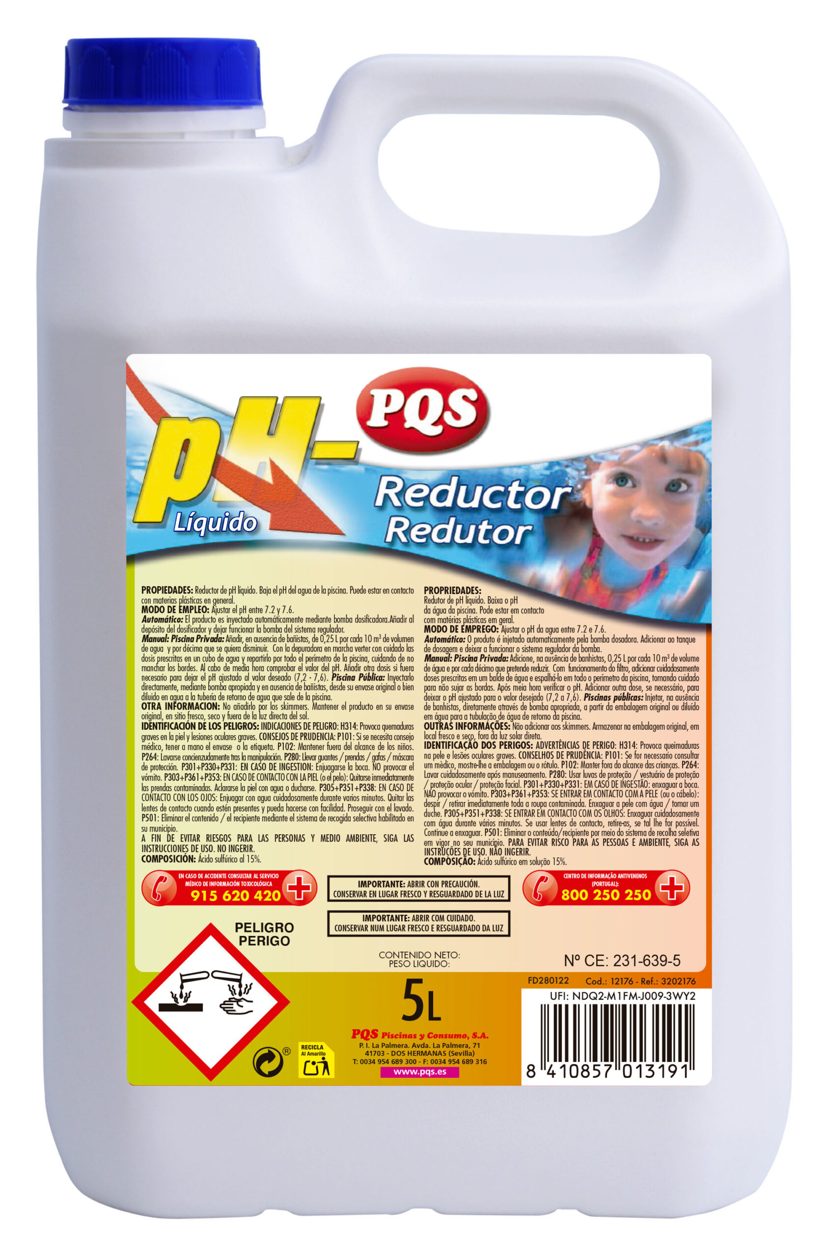 PQS pH Minus Reducer Liquid - 20L